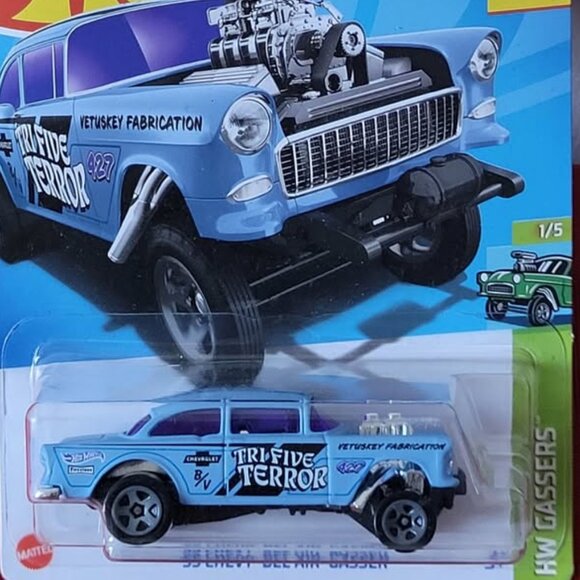 2021 HOT WHEELS, '55 CHEVY BEL AIR GASSER, #1, MINT IN THE PACKAGE!!! - Picture 1 of 3